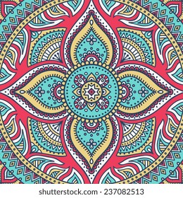 Mandala background. Vintage decorative elements. Hand drawn background. Islam, Arabic, Indian, ottoman motifs. 