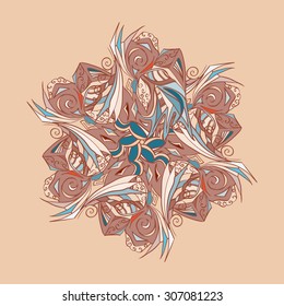 Mandala background. Vintage decorative elements. Hand drawn background. Islam, Arabic, Indian, ottoman motifs.