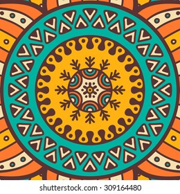 Mandala background. Vintage decorative elements. Hand drawn background. Islam, Arabic, Indian, ottoman motifs.