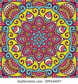 Mandala background. Vintage decorative elements. Hand drawn background. Islam, Arabic, Indian, ottoman motifs.