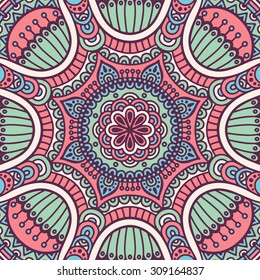 Mandala background. Vintage decorative elements. Hand drawn background. Islam, Arabic, Indian, ottoman motifs.