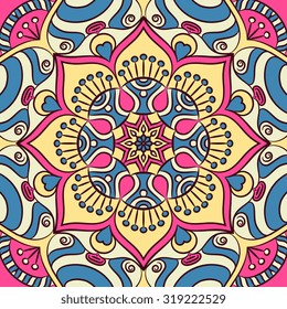 Mandala background. Vintage decorative elements. Hand drawn background. Islam, Arabic, Indian, ottoman motifs.