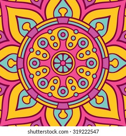 Mandala background. Vintage decorative elements. Hand drawn background. Islam, Arabic, Indian, ottoman motifs.