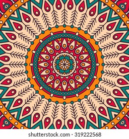Mandala background. Vintage decorative elements. Hand drawn background. Islam, Arabic, Indian, ottoman motifs.