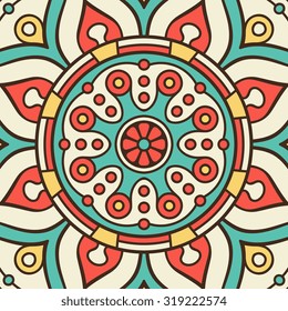 Mandala background. Vintage decorative elements. Hand drawn background. Islam, Arabic, Indian, ottoman motifs.