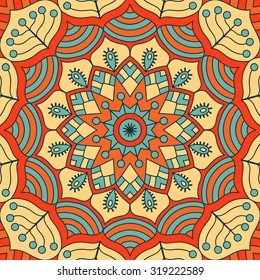 Mandala background. Vintage decorative elements. Hand drawn background. Islam, Arabic, Indian, ottoman motifs.