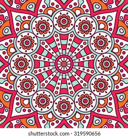 Mandala background. Vintage decorative elements. Hand drawn background. Islam, Arabic, Indian, ottoman motifs.