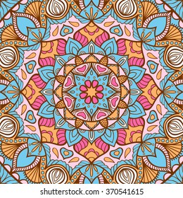 Mandala background. Vintage decorative elements. Hand drawn background. Islam, Arabic, Indian, ottoman motifs.