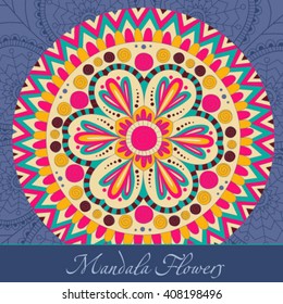 Mandala background. Vintage decorative elements. Hand drawn background. Islam, Arabic, Indian, ottoman motifs.