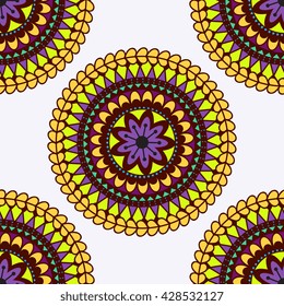 Mandala background. Vintage decorative elements. Hand drawn background. Islam, Arabic, Indian, ottoman motifs.