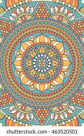 Mandala background. Vintage decorative elements. Hand drawn background. Islam, Arabic, Indian, ottoman motifs.