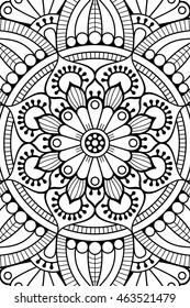 Mandala background. Vintage decorative elements. Hand drawn background. Islam, Arabic, Indian, ottoman motifs.
