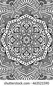 Mandala background. Vintage decorative elements. Hand drawn background. Islam, Arabic, Indian, ottoman motifs.