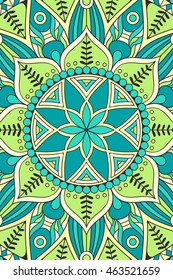 Mandala background. Vintage decorative elements. Hand drawn background. Islam, Arabic, Indian, ottoman motifs.