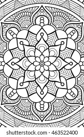 Mandala background. Vintage decorative elements. Hand drawn background. Islam, Arabic, Indian, ottoman motifs.