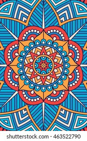 Mandala background. Vintage decorative elements. Hand drawn background. Islam, Arabic, Indian, ottoman motifs.