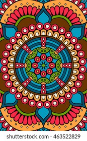 Mandala background. Vintage decorative elements. Hand drawn background. Islam, Arabic, Indian, ottoman motifs.