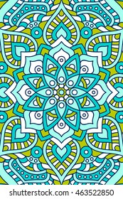 Mandala background. Vintage decorative elements. Hand drawn background. Islam, Arabic, Indian, ottoman motifs.