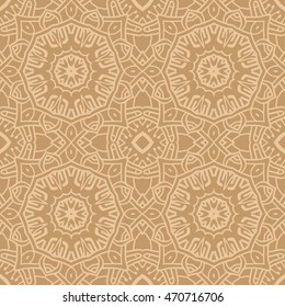 Mandala background. Vintage decorative elements. Hand drawn background. Islam, Arabic, Indian, ottoman motifs. Seamless pattern.