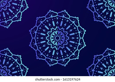 Mandala background. Vintage pattern with round ornament, decorative indian medallion, abstract flower element. Henna vector design