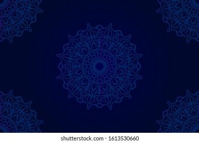 Mandala background. Vintage pattern with round ornament, decorative indian medallion, abstract flower element. Henna vector design. EPS 10.