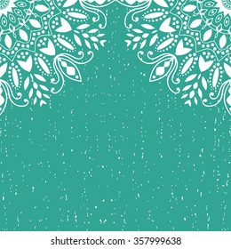 Mandala background. Vintage pattern with round ornament, decorative indian medallion, abstract flower element. Henna vector design