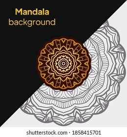 antecedentes de mandala para la invitación a la boda, portada del libro. Patrón oriental, ilustración vectorial. Motivos islámicos, árabes, indios, turcos, pakistán, chinos, místicos, otomanos. ilustración vectorial