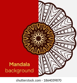 mandala background for wedding invitation, book cover. Oriental pattern, vector illustration. Islam, Arabic, Indian, turkish, pakistan, chinese, mystic, ottoman motifs. vector illustration