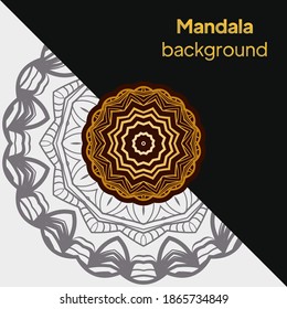 antecedentes de mandala para la invitación a la boda, portada del libro. Patrón oriental, ilustración vectorial. Motivos islámicos, árabes, indios, turcos, pakistán, chinos, místicos, otomanos. ilustración vectorial