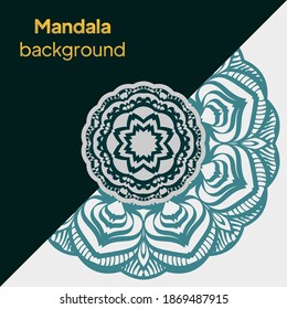 mandala Hintergrund für Hochzeitseinladung, Buchumschlag. Orientalisches Muster, Vektorgrafik. Islam, arabisch, indisch, türkisch, pakistanisch, chinesisch, mystisch, ottomanisch. Vektorgrafik