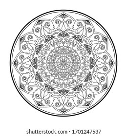 Mandala background witharabesque pattern arabic islamic east style 