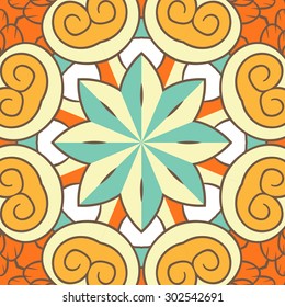 Mandala background.Round Ornament Pattern. Snowflakes 