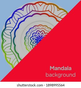 Mandala banner. Decorative flower mandala background with place for text. Vector illustration