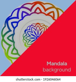 Mandala banner. Decorative flower mandala background with place for text. Vector illustration