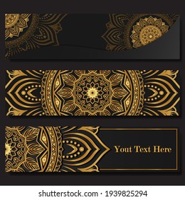 Mandala banners luxury template design