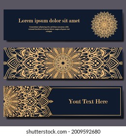 Mandala banners luxury template design