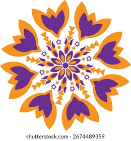 Un mandala es un hermoso diseño circular hecho con patrones repetitivos, líneas y Formas. A menudo muestra equilibrio, unidad y armonía. Los mandalas se utilizan en el arte, la meditación y las prácticas espirituales