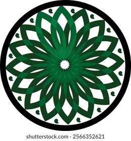 mandala with beautiful flower design in vector art