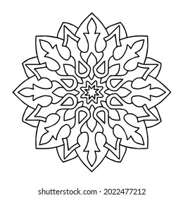 mandala beautiful line art pattern decoration doodle coloring book