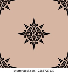 mandala beautiful star on skin color background for any type of printing