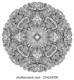 Mandala. Beautiful vintage round pattern in vector.