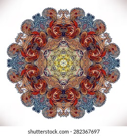 Mandala. Beautiful vintage round pattern in vector.