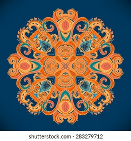 Mandala. Beautiful vintage round pattern in vector.