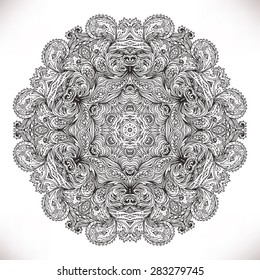 Mandala. Beautiful vintage round pattern in vector.