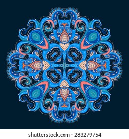 Mandala. Beautiful vintage round pattern in vector.