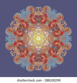 Mandala. Beautiful vintage round pattern in vector.