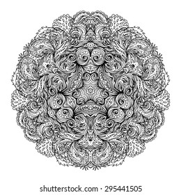 Mandala. Beautiful vintage round pattern in vector.