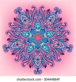Mandala. Beautiful vintage round pattern in vector.