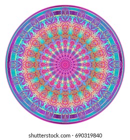 Mandala. Beautiful vintage round pattern. Hand drawn abstract background. Decorative retro banner isolated. Invitation, t-shirt print, wedding card, scrapbooking. Tattoo element. 
