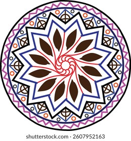 Mandala Bed Design Illustrator Vector Style